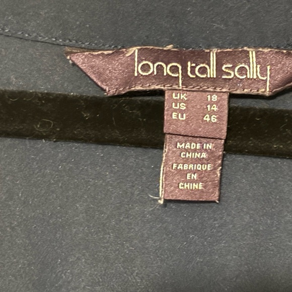 Long Tall Sally - Navy Blue Blouse - Picture 2 of 4